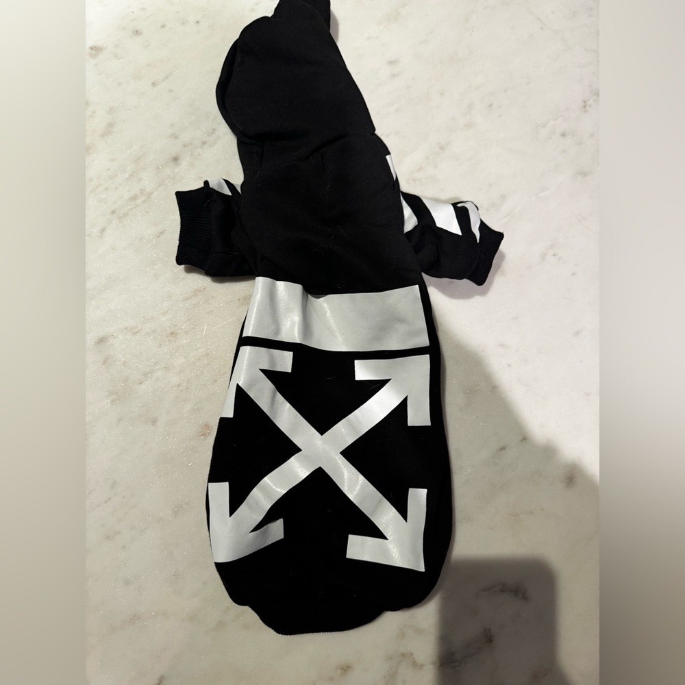 Dog Off-White "Woof" Hoodie, Small, Black